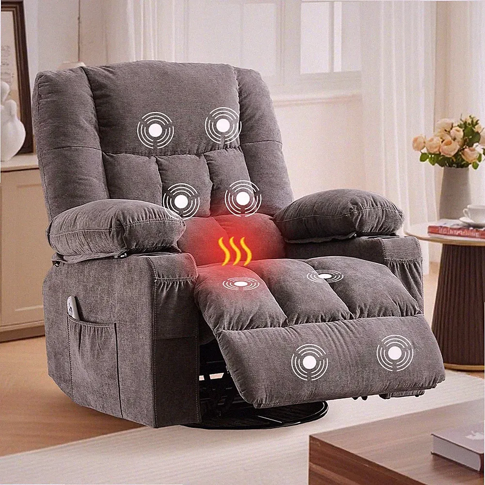 Recliner Chair with Cup Holders for Living Room Single Seat Manual Oversized